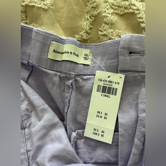 Abercrombie Linen Blend Pant - Lilac Color - Picture 6 of 8